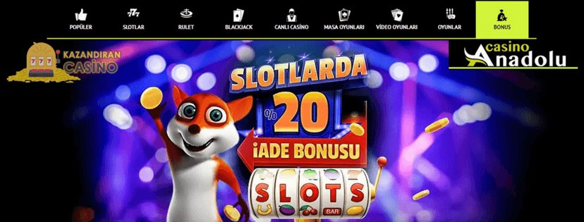 Anadolu Casino Slotlarda İade Bonusu