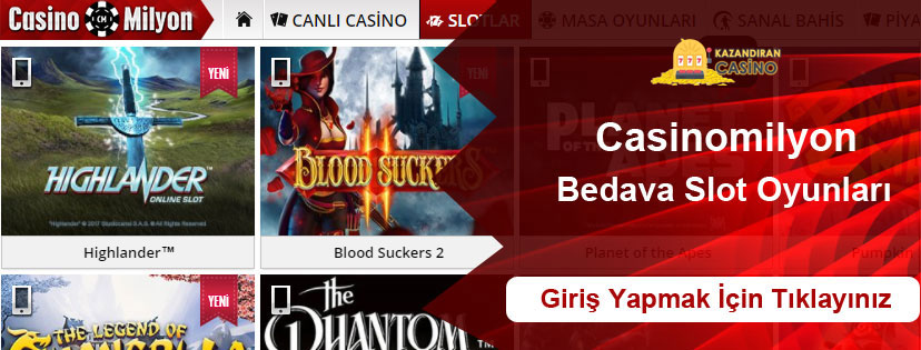 Casinomilyon Bedava Slot Oyunları
