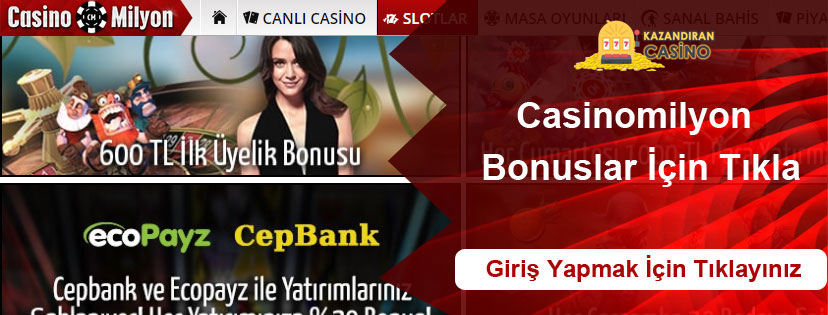 Casinomilyon Bonuslar