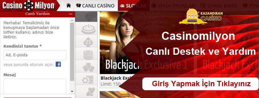 Casinomilyon Canlı Yardım