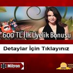 Casinomilyon Hoşgeldin Bonusu 600 TL Oldu