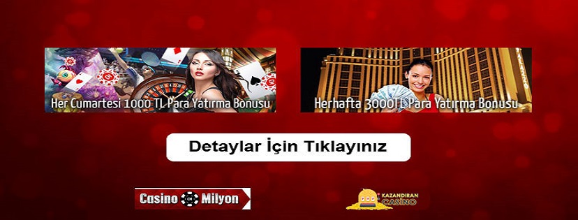 Casinomilyon Para Yatırma Bonusları