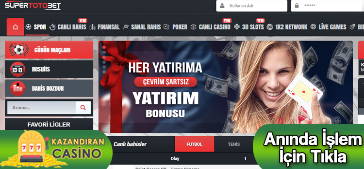 Süpertotobet Para Yatırma ve Para Çekme