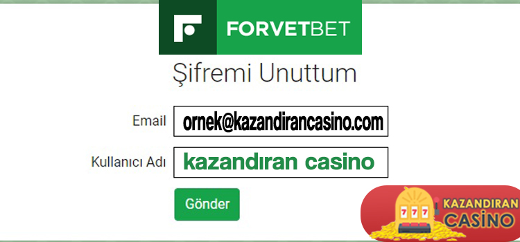 Forvetbet şifremi unuttum