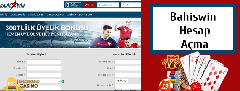 Bahiswin Hesap Açma Üyelik İşlemleri