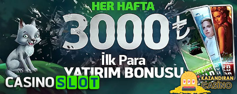 Casinoslot 3000 TL Yatırım Bonusu