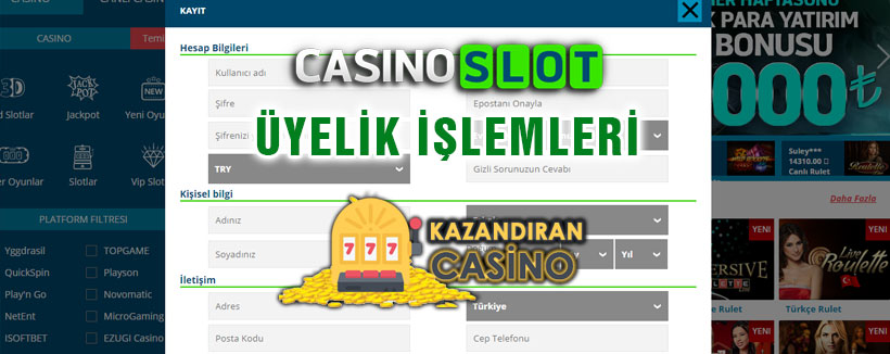 Casinoslot Üyelik
