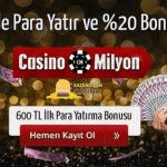 Casinomilyon 250 TL QR Kod Bonusu