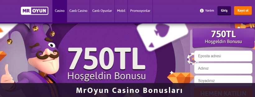 MrOyun casino bonusları