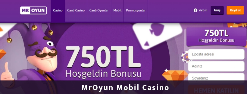 MrOyun mobil casino